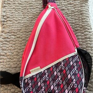 Pink Crossbody Kavu Bag In Classic Teardrop Shape